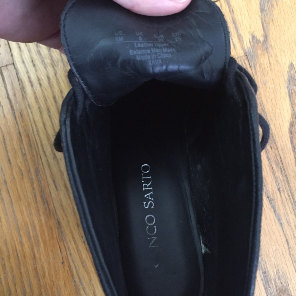 Leather Black Wedges - Picture 4 of 4